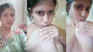 Horny Desi Girl Showing Boobs and Masturbating