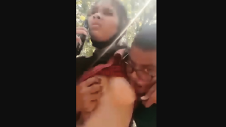 College Teacher Sucking Students Boobs in Jungle