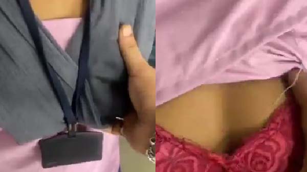 Desi College Girl Boobs Pressing by Teacher