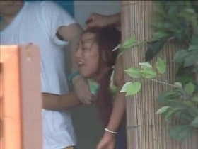 Japanese Teen Engages in Outdoor Sex