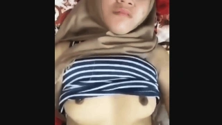 Malay Hijabi College Girl Fucking with Lover