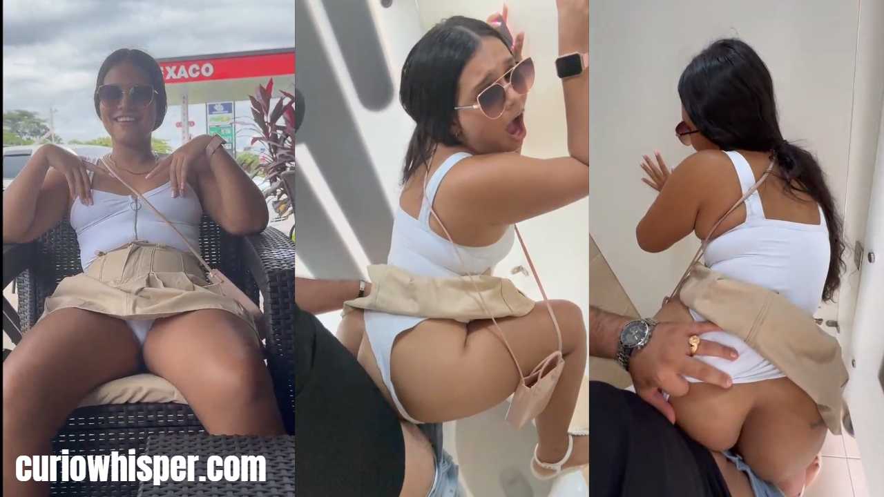 Horny Couple Fucking in Public Toilet on Vacation