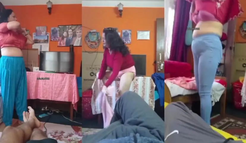 Mom Changing Her Clothes Recorded By Son