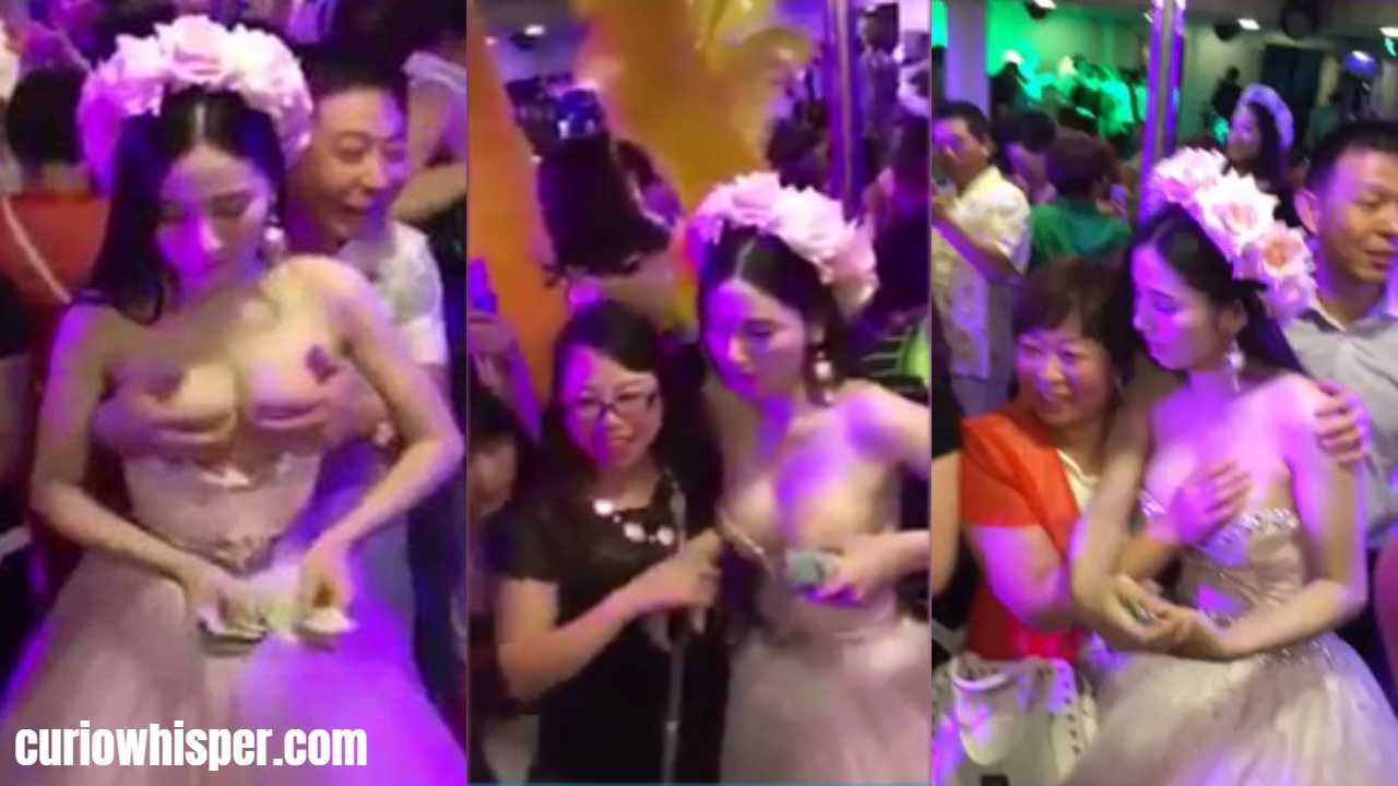 Bride Lets Guests Pull Down Dress and Grope Her Boobs to Raise Money for Honeymoon