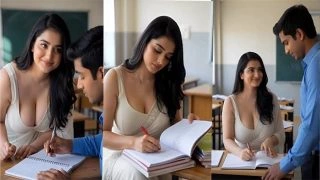 College Big Boobs Tutor Fucking with Student Ai Porn Video