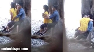Desi College Couple Fucking Outdoor in Park