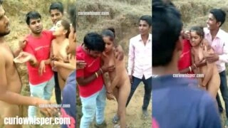 Couple Get Caught Naked in Public by Local Boys