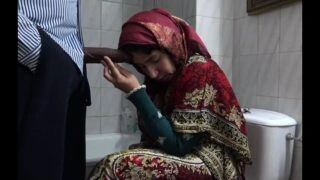 Pakistani Wife Sucking Dick in Office Toilet